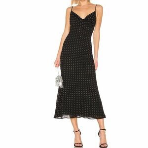 Elegant Black open back embellished dress